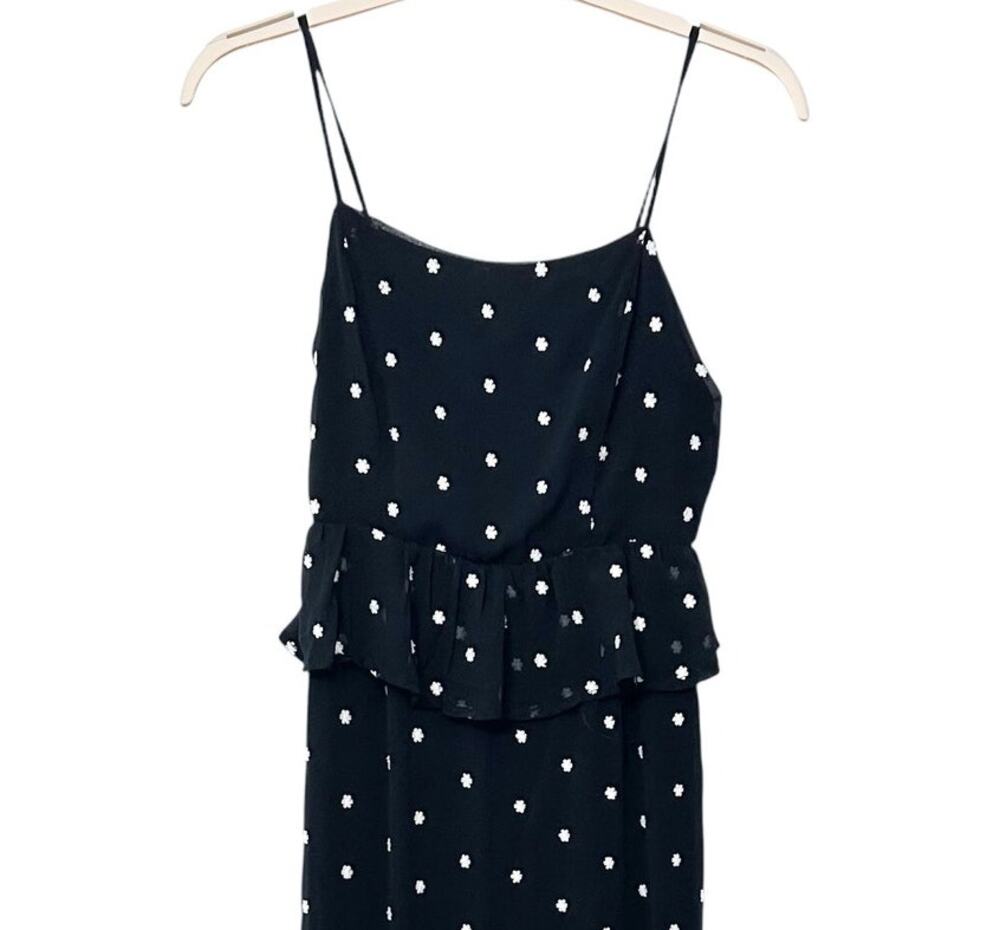 ANTHROPOLOGIE Rosie Peplum Embroidered Floral Jumpsuit Small